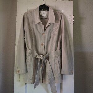 Anthropologie Button Down Jacket with Belt